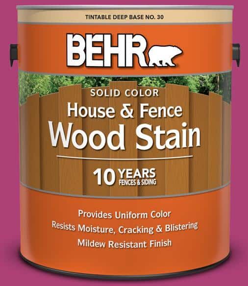 BEHR 1 gal. #100B-7 Hot Pink Solid Color House and Fence Exterior Wood Stain