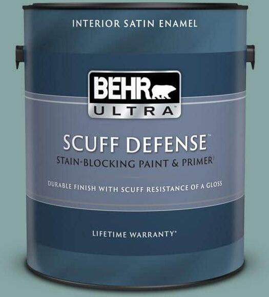 BEHR ULTRA 1 gal. #PPU13-08 Venus Teal Extra Durable Satin Enamel Interior Paint & Primer