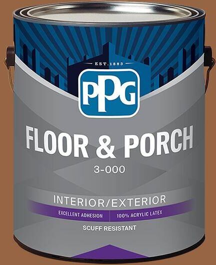 1 gal. PPG1070-7 Cinnamon Stick Satin Interior/Exterior Floor and Porch Paint