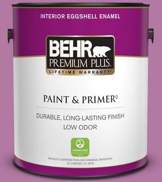 BEHR PREMIUM PLUS 1 gal. Home Decorators Collection #HDC-SP16-11 Cactus Flower Eggshell Enamel Low Odor Interior Paint & Primer