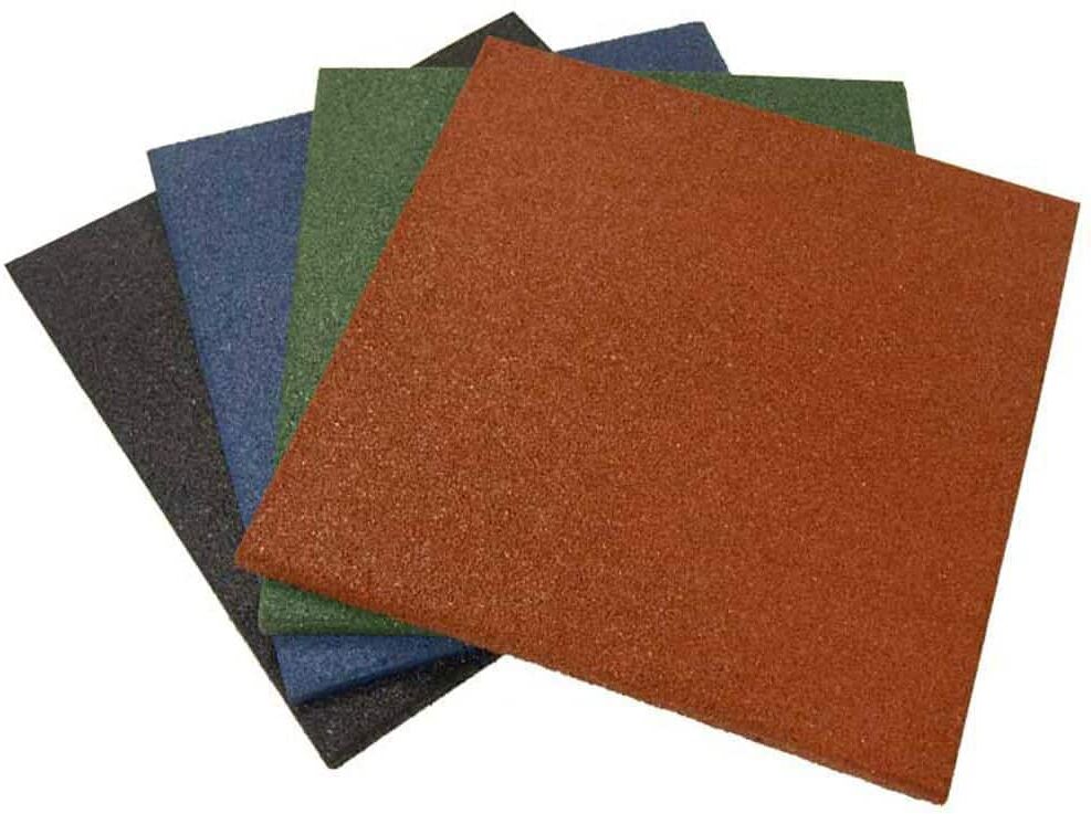 Rubber-Cal Eco-Sport Interlocking Rubber Flooring Tiles, Terra Cotta 1 in. x 19.5 in. x 19.5 in. (64 sq.ft, 24 Pack)