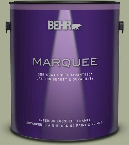 BEHR MARQUEE 1 gal. #S380-4 Bay Water One-Coat Hide Eggshell Enamel Interior Paint & Primer