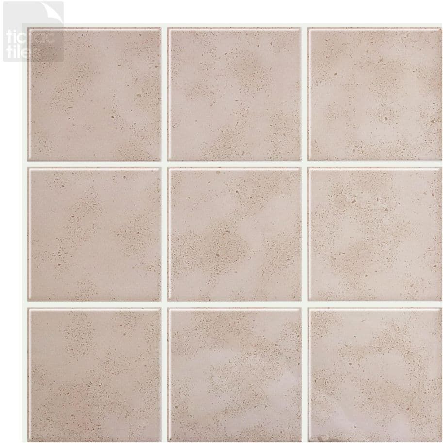 Tic Tac Tiles Thicker Marmo Travertine Decorative Square Wall Tile Backsplash 12 in. x 12 in. PVC Peel and Stick Tile (10 sq.ft./pack)