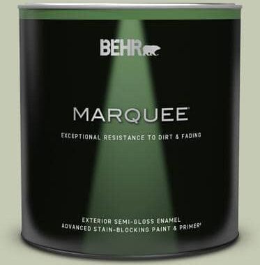 BEHR MARQUEE 1 qt. #420E-3 Spring Hill Semi-Gloss Enamel Exterior Paint & Primer