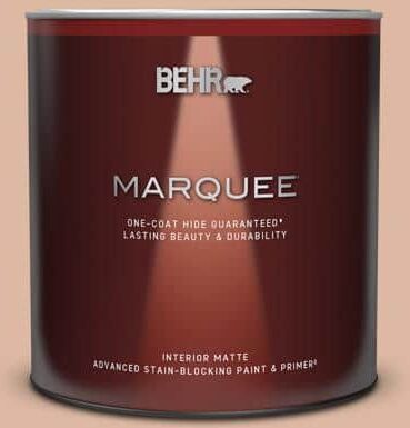 BEHR MARQUEE 1 qt. #ECC-60-1 Coral Bay Matte Interior Paint & Primer