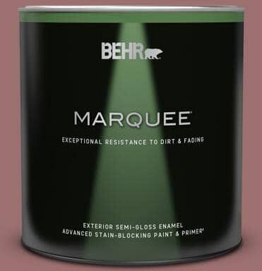 BEHR MARQUEE 1 qt. #150F-5 Mulled Wine Semi-Gloss Enamel Exterior Paint & Primer