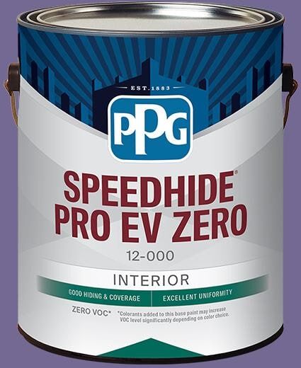 Speedhide Pro EV Zero 1 gal. PPG1175-6 Purple Grapes Semi-Gloss Interior Paint