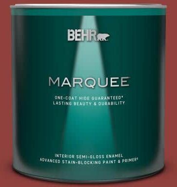 BEHR MARQUEE 1 qt. #PPF-40 Rocking Chair Red Semi-Gloss Enamel Interior Paint & Primer