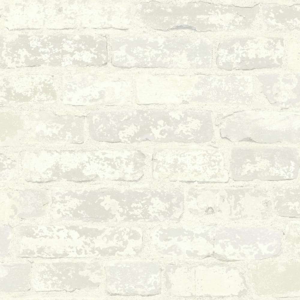 RoomMates Stuccoed White Brick Peel and Stick Wallpaper (Covers 28.18 sq. ft.)