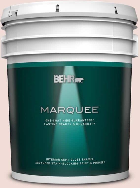 BEHR MARQUEE 5 gal. #BIC-05 Shabby Chic Pink Semi-Gloss Enamel Interior Paint & Primer