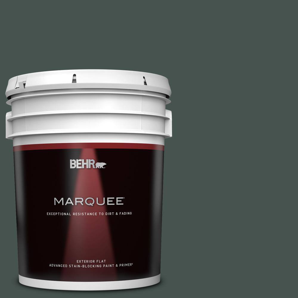 BEHR MARQUEE 5 gal. Home Decorators Collection #HDC-WR16-05 Evergreen Field Flat Exterior Paint & Primer