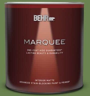 BEHR MARQUEE 1 qt. #430D-6 Happy Camper Matte Interior Paint & Primer