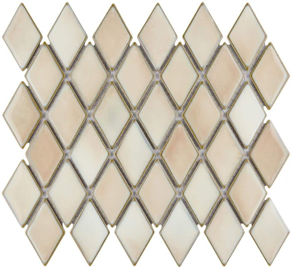 Merola Tile Hudson Kite Truffle 10-1/4 in. x 11-3/4 in. Porcelain Mosaic Tile (8.6 sq. ft./Case)