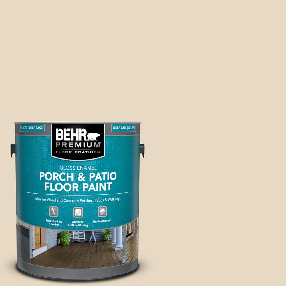BEHR PREMIUM 1 gal. #PFC-16 Wool Coat Gloss Enamel Interior/Exterior Porch and Patio Floor Paint