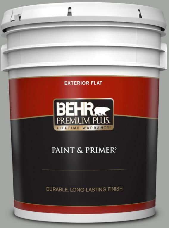 BEHR PREMIUM PLUS 5 gal. #PPU25-16 Chain Reaction Flat Exterior Paint & Primer