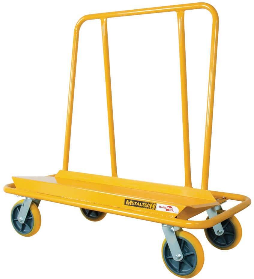 MetalTech Buildman Welded Steel Heavy Duty Dolly Cart for Moving Sheetrock, Drywall, or Plywood Sheets, 3000 lbs. Load Capacity