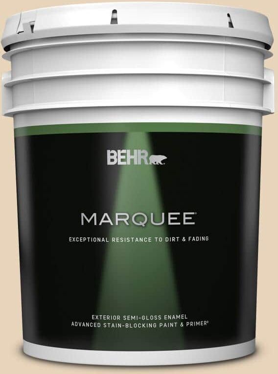 BEHR MARQUEE 5 gal. #S260-1A Cake Crumbs Semi-Gloss Enamel Exterior Paint & Primer