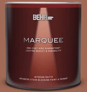 BEHR MARQUEE 1 qt. #S180-6 Perfect Penny One-Coat Hide Matte Interior Paint & Primer