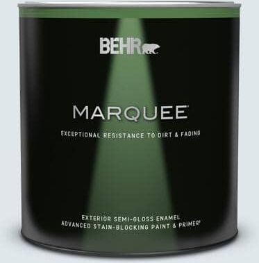 BEHR MARQUEE 1 qt. #570E-1 Glass Bead Semi-Gloss Enamel Exterior Paint & Primer