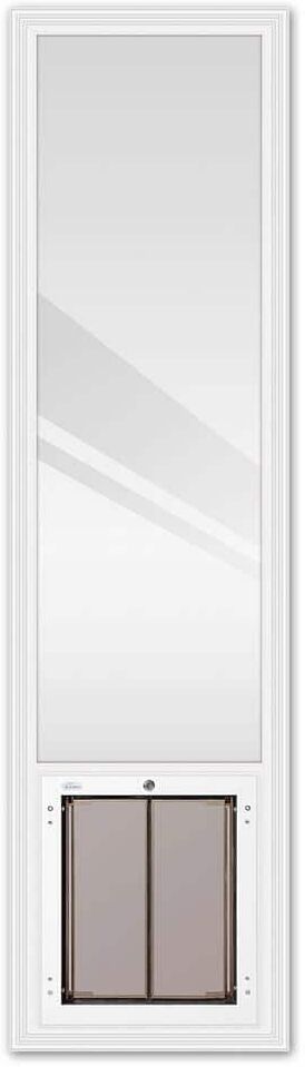 PlexiDor Dog Door 22 in. x 82 in. Clear Glass Insert for 30 in. x 96 in. or 60 in. x 96 in. French Doors