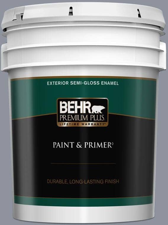 BEHR PREMIUM PLUS 5 gal. Home Decorators Collection #HDC-AC-26A Lilac Fields Semi-Gloss Enamel Exterior Paint & Primer