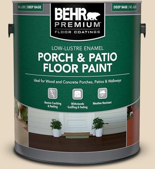 BEHR PREMIUM 1 gal. #PFC-16 Wool Coat Low-Lustre Enamel Interior/Exterior Porch and Patio Floor Paint