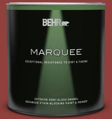 BEHR MARQUEE 1 qt. #PPF-40 Rocking Chair Red Semi-Gloss Enamel Exterior Paint & Primer