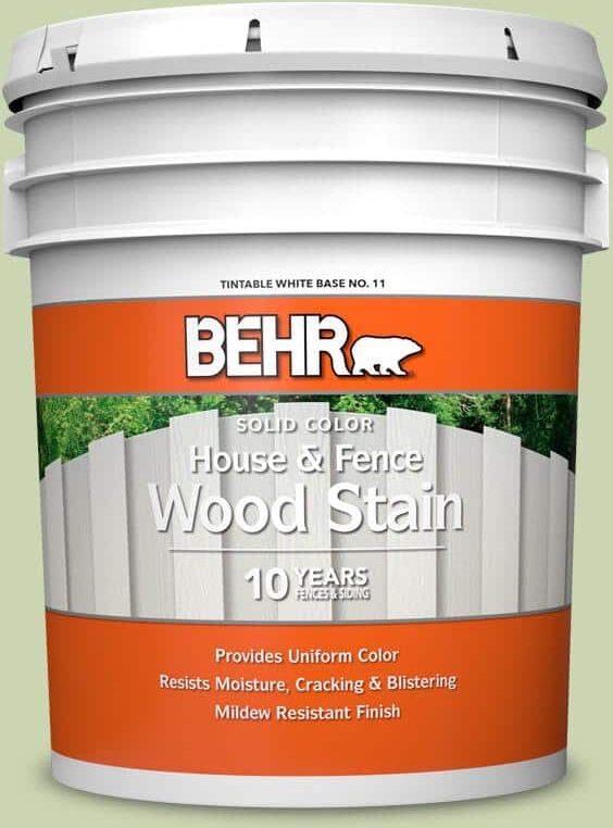 BEHR 5 gal. #M360-3 Avocado Whip Solid Color House and Fence Exterior Wood Stain