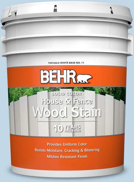 BEHR 5 gal. #S500-1 Distant Shore Solid Color House and Fence Exterior Wood Stain