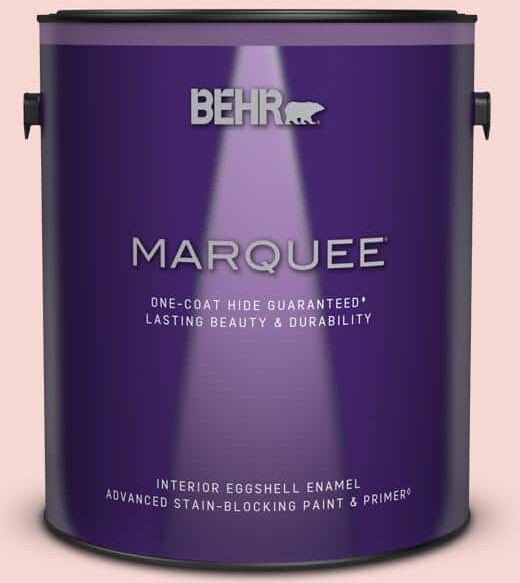 BEHR MARQUEE 1 gal. #M160-1 Cupcake Pink Eggshell Enamel Interior Paint & Primer