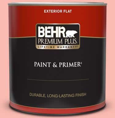 BEHR PREMIUM PLUS 1 qt. #150A-3 Mixed Fruit Flat Exterior Paint & Primer