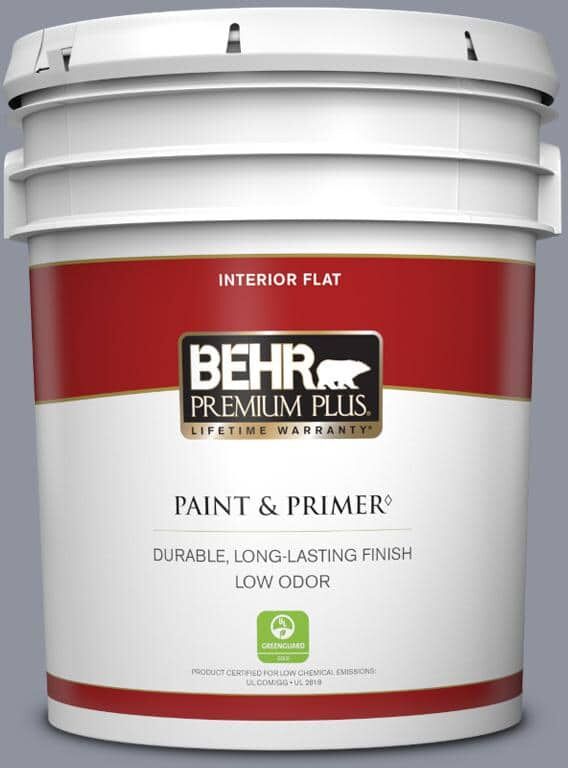 BEHR PREMIUM PLUS 5 gal. Home Decorators Collection #HDC-AC-26A Lilac Fields Flat Low Odor Interior Paint & Primer