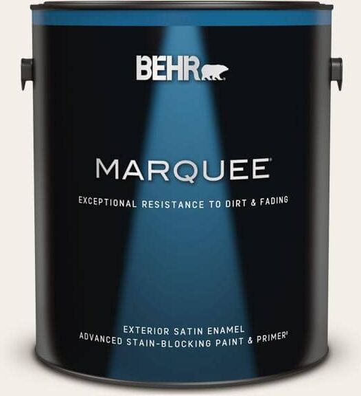 BEHR MARQUEE 1 gal. #T11-13 Fuji Snow Satin Enamel Exterior Paint & Primer