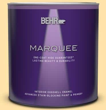 BEHR MARQUEE 1 qt. #P270-3 Sunflower Seed Eggshell Enamel Interior Paint & Primer