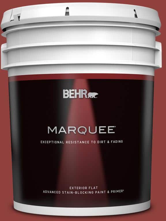 BEHR MARQUEE 5 gal. #PPF-40 Rocking Chair Red Flat Exterior Paint & Primer