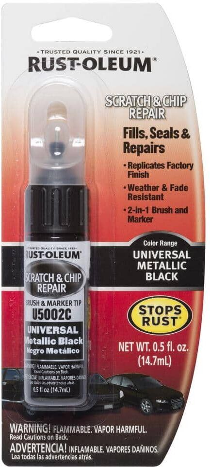 Rust-Oleum Automotive 0.5 oz. Universal Metallic Black Scratch & Chip Repair Marker (6-Pack)