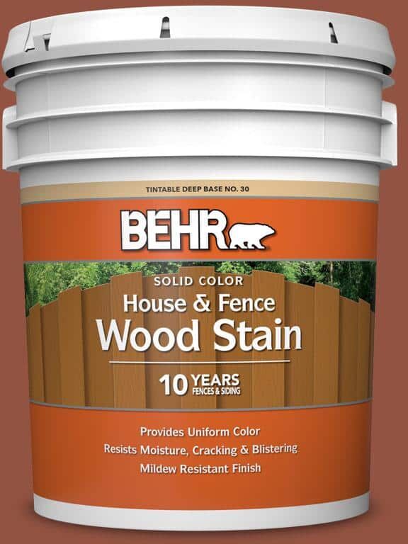 BEHR 5 gal. #SC-130 California Rustic Solid Color House and Fence Exterior Wood Stain