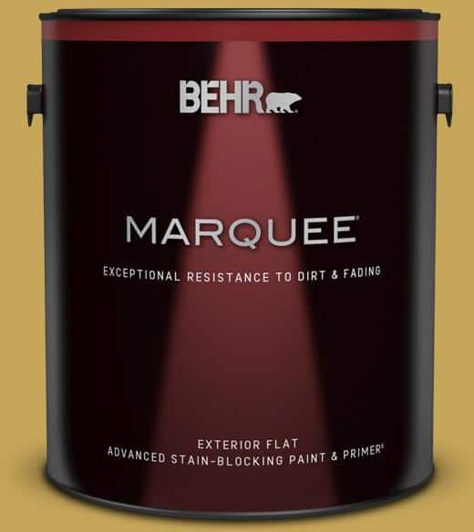 BEHR MARQUEE 1 gal. #PPU6-18 Lemongrass Flat Exterior Paint & Primer