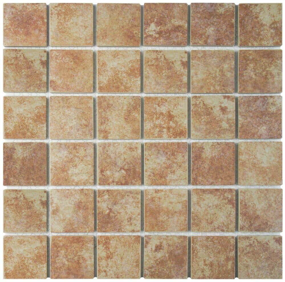 Merola Tile Colorado Quad Mesa 12-1/2 in. x 12-1/2 in. Porcelain Mosaic Tile (11.1 sq. ft./ Case)