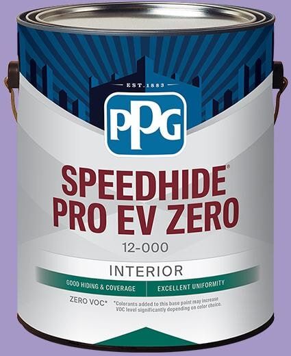 Speedhide Pro EV Zero 1 gal. PPG1247-5 Grape Arbor Eggshell Interior Paint