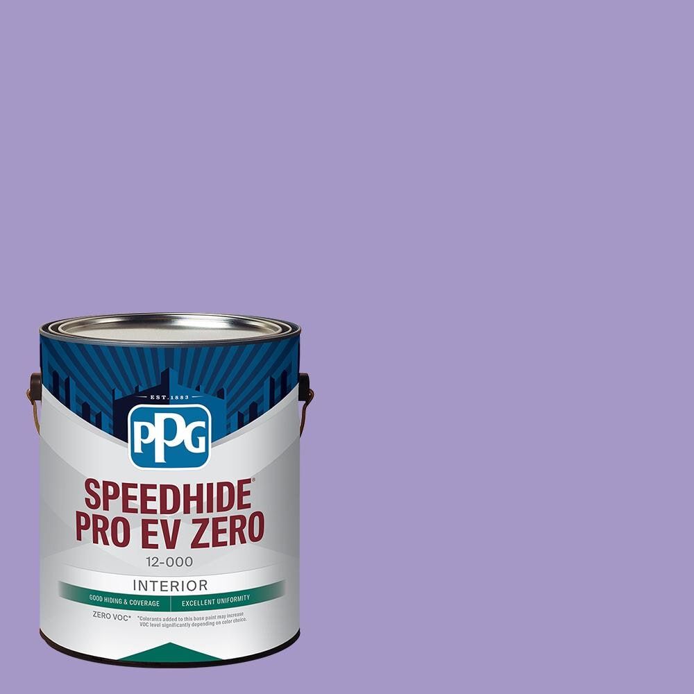 SPEEDHIDE Pro-EV Zero 1 gal. PPG1247-5 Grape Arbor Semi-Gloss Interior Paint