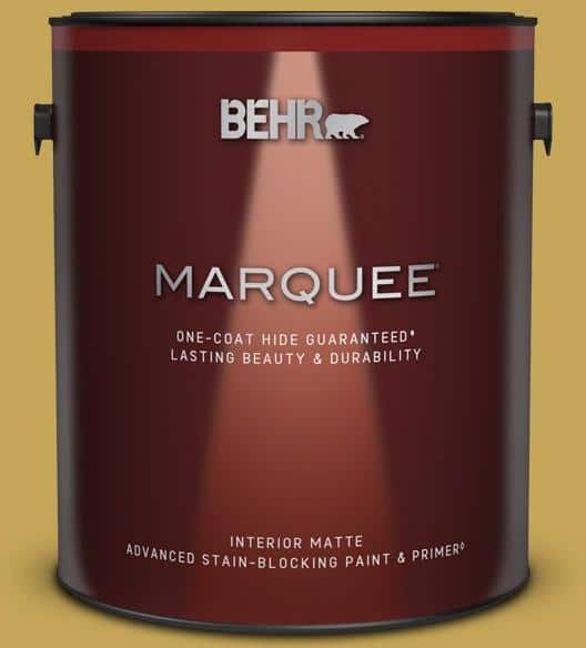 BEHR MARQUEE 1 gal. #PPU6-18 Lemongrass Matte Interior Paint & Primer