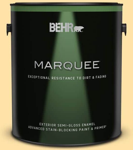 BEHR MARQUEE 1 gal. #P270-3 Sunflower Seed Semi-Gloss Enamel Exterior Paint & Primer