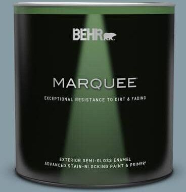 BEHR MARQUEE 1 qt. #MQ5-27 Rainy Season Semi-Gloss Enamel Exterior Paint & Primer