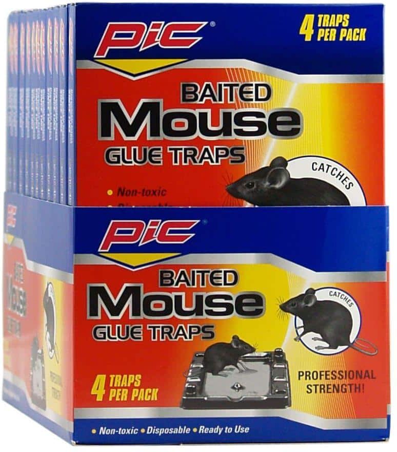 PIC Baited Mouse Glue Traps (48-Pack)