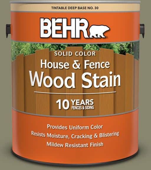 BEHR 1 gal. #PPU8-21 Mossy Bank Solid Color House and Fence Exterior Wood Stain