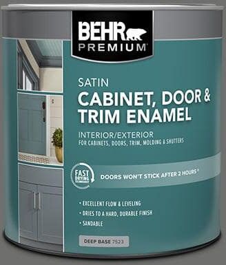 BEHR PREMIUM 1 qt. #HDC-AC-17A Welded Iron Satin Enamel Interior/Exterior Cabinet, Door & Trim Paint