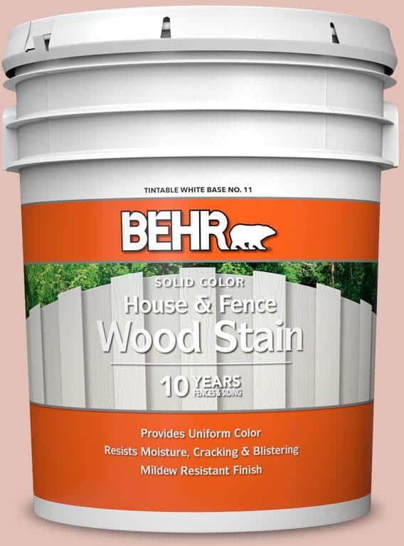 BEHR 5 gal. #S180-2 Sunwashed Brick Solid Color House and Fence Exterior Wood Stain