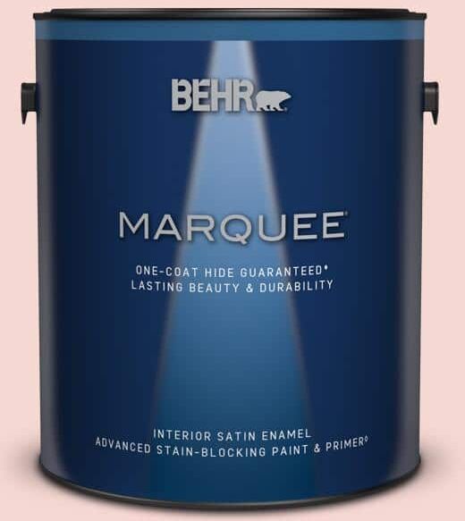 BEHR MARQUEE 1 gal. #M160-1 Cupcake Pink Satin Enamel Interior Paint & Primer