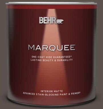 BEHR MARQUEE 1 Qt. #MQ2-54 Gardeners Soil One-Coat Hide Matte Interior Paint & Primer